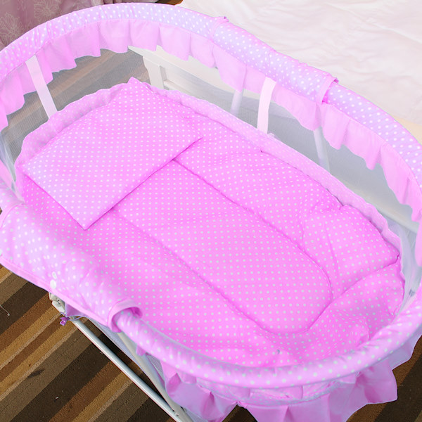 Креветче - Лулка со Заштитна Мрежа и Корпа (Pink Polka Dots) - Image 2